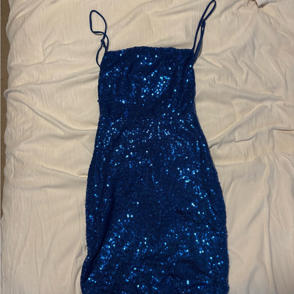 Lucy in the Sky Sparkling Blue Sequin Dress